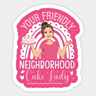 Your friendly neighborhood cake lady - a cake decorator design Sticker